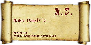 Maka Damáz névjegykártya